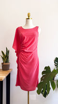 Robe fuchsia Maje drapée asymétrique taille 1 très bon état
