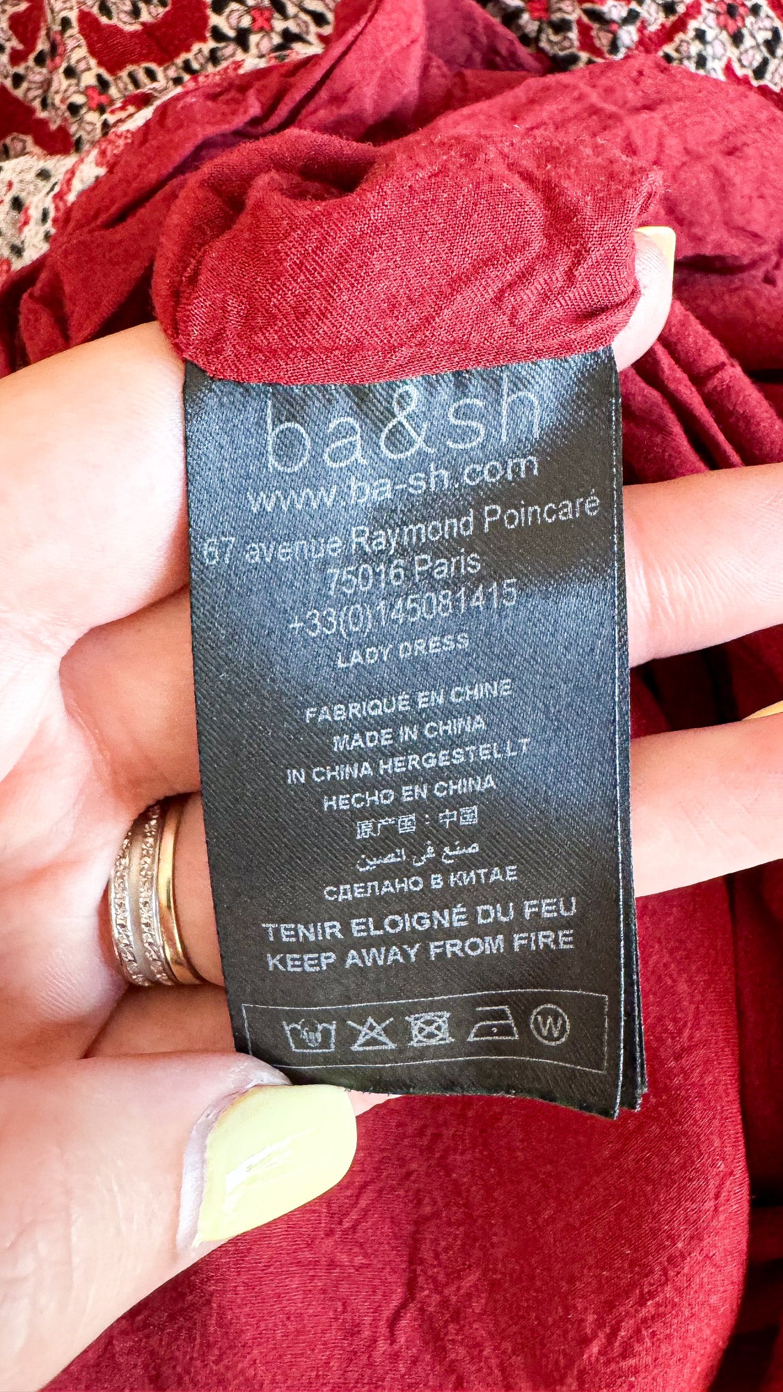 Robe midi Ba&sh Carmin imprimé bohème taille 1 très bon état