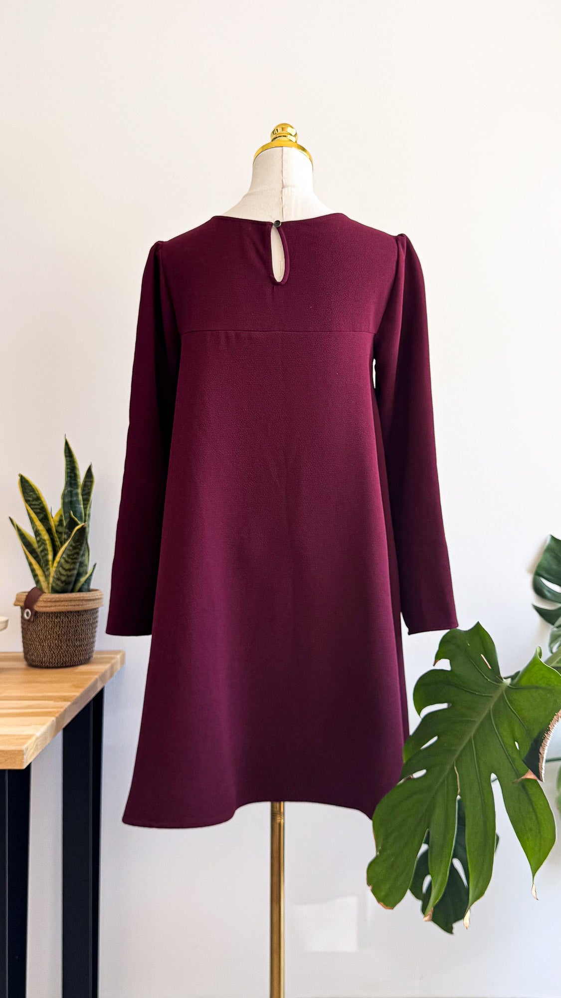 Robe hiver Comptoir des Cotonniers bordeaux prune taille 36 très bon état