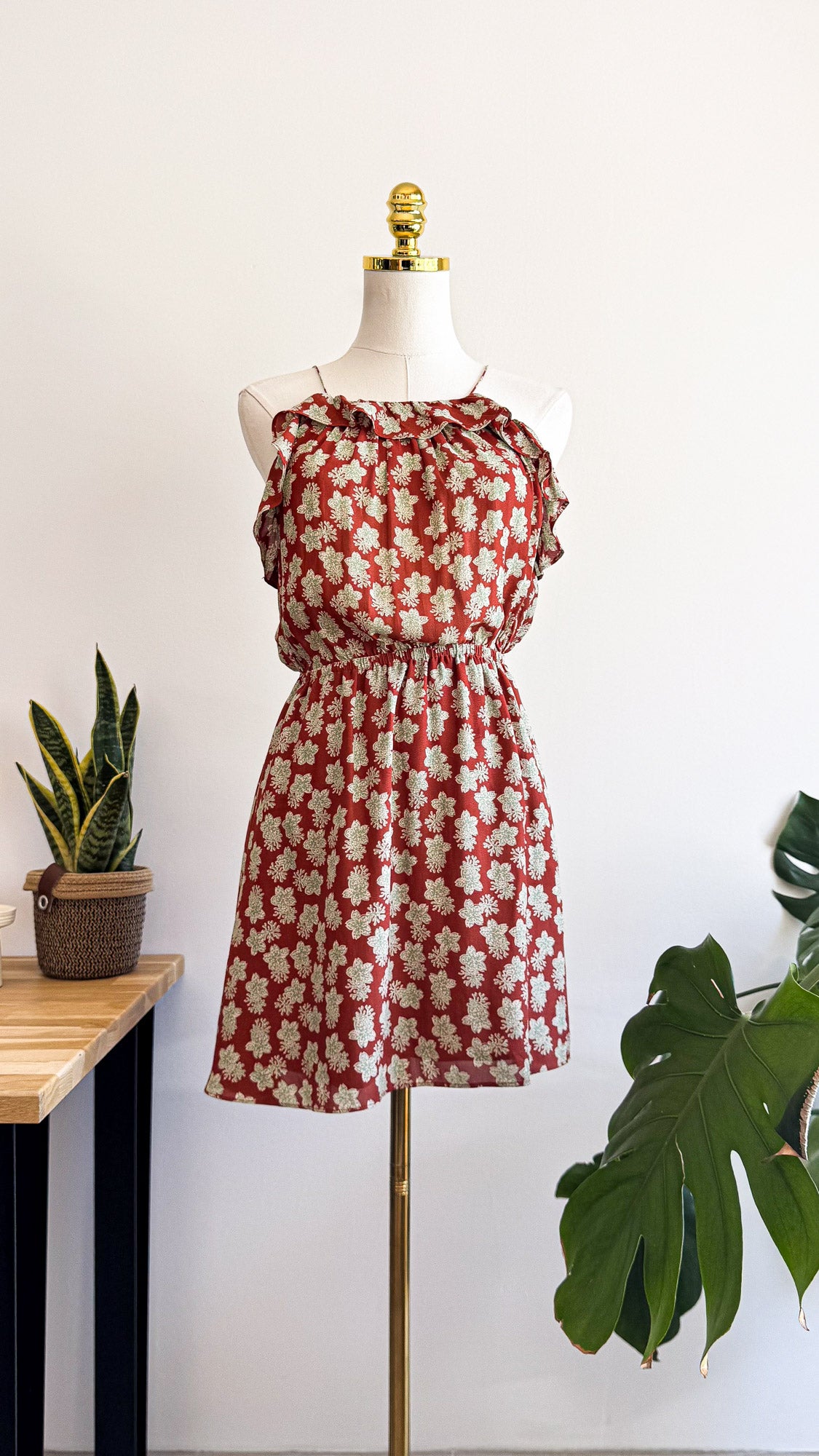 Robe Scotch & Soda P'tite rouge imprimée volantée taille XS très bon état