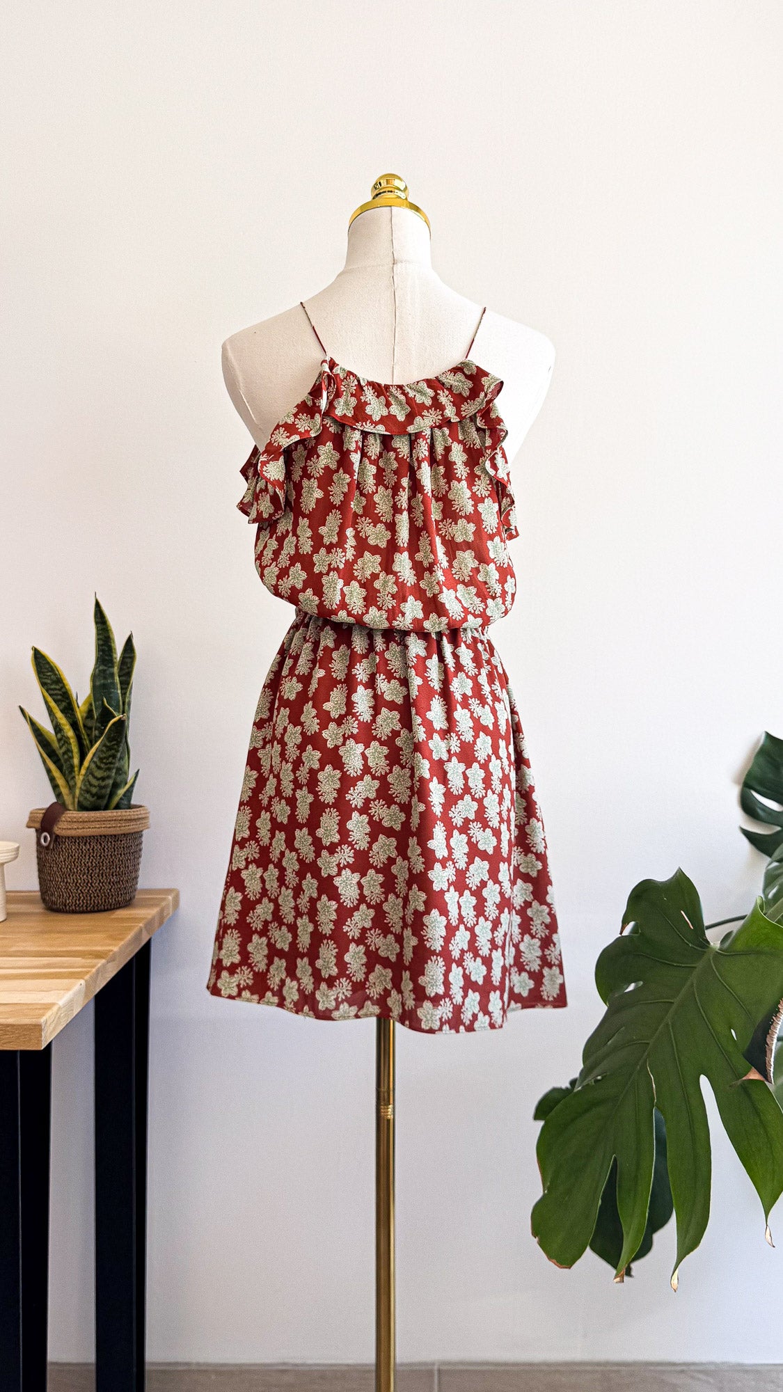 Robe Scotch & Soda P'tite rouge imprimée volantée taille XS très bon état