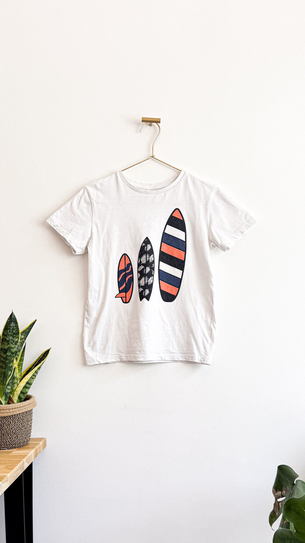 T-shirt blanc imprimé planches de surf 10 ans - Tape à l'Œil