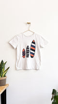 T-shirt blanc imprimé planches de surf 10 ans - Tape à l'Œil