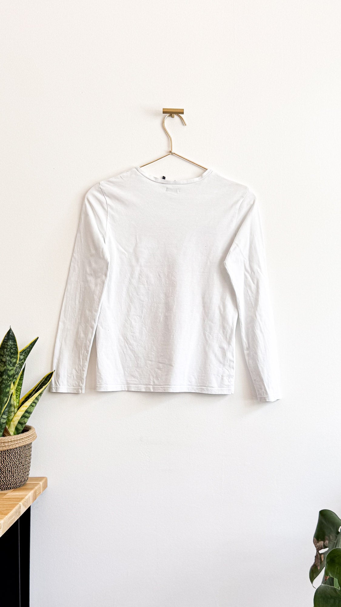 T-shirt ML IKKS garçon 10 ans blanc guitare rock TBE
