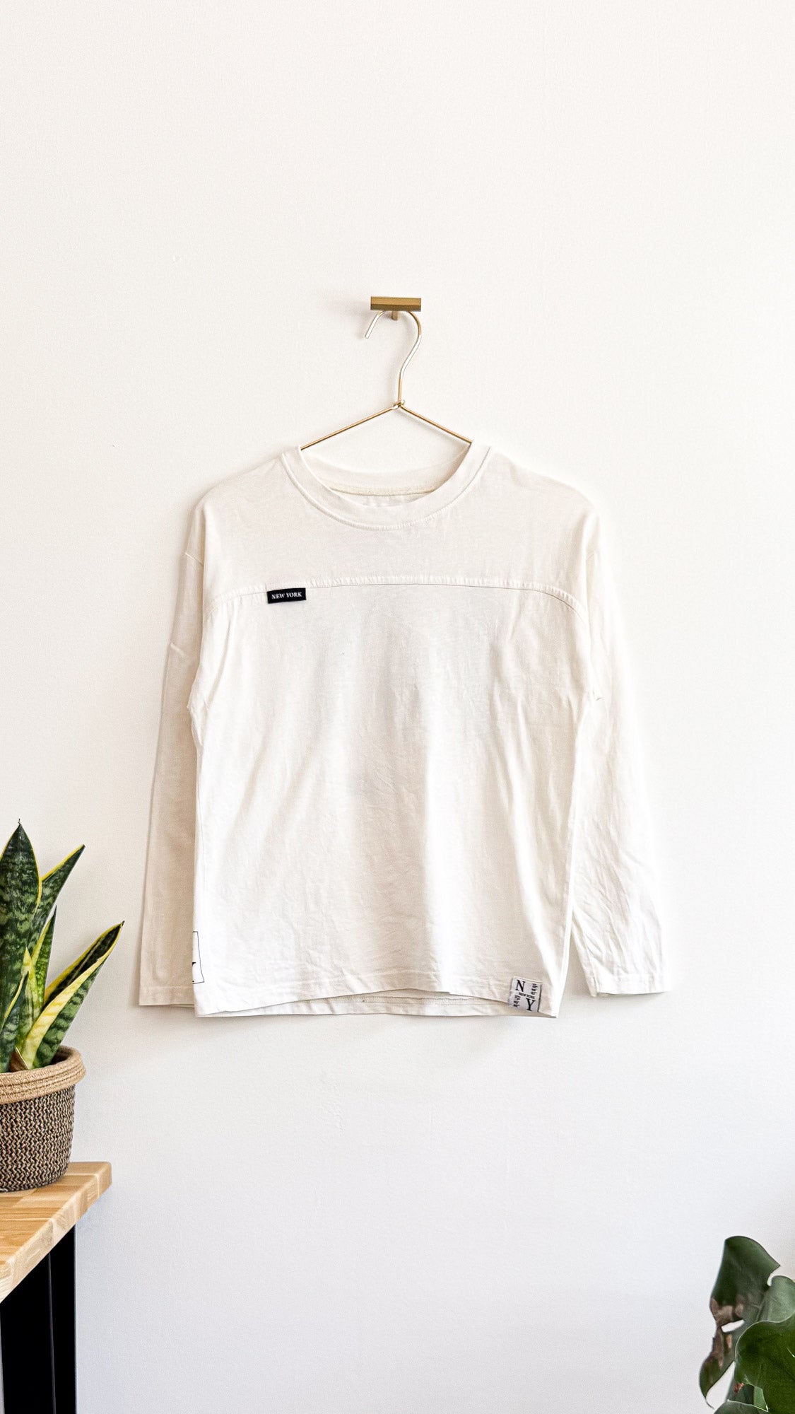 T-shirt ML blanc cassé "NY Downtown" 10 ans - Zara