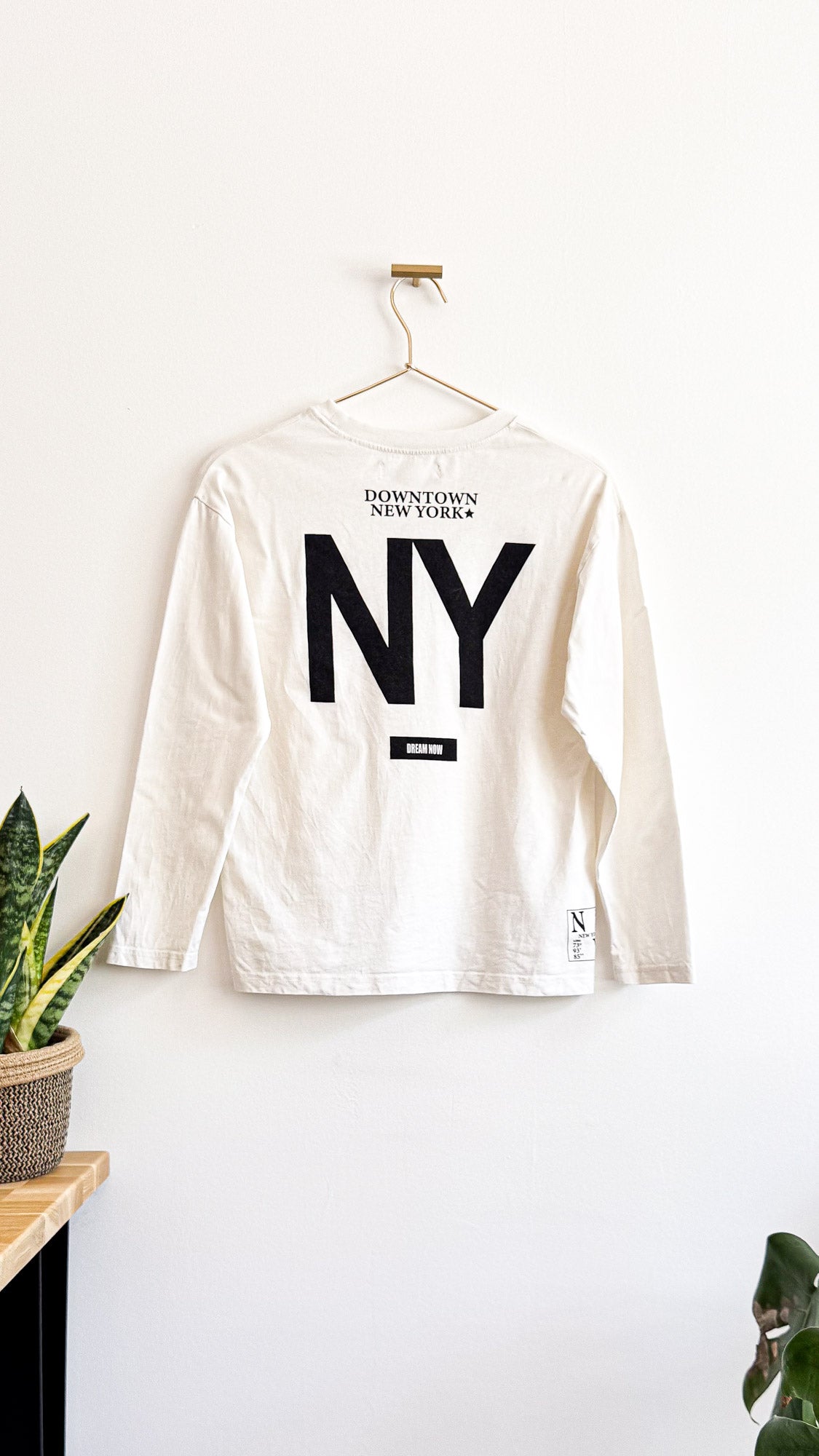 T-shirt ML blanc cassé "NY Downtown" 10 ans - Zara