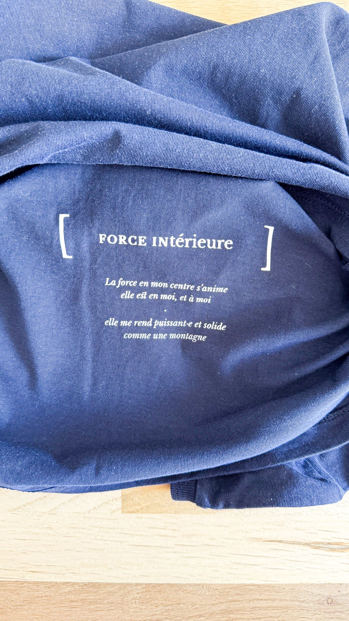 T-shirt bleu marine "Force Intérieure" 9/11 ans - Inside By I