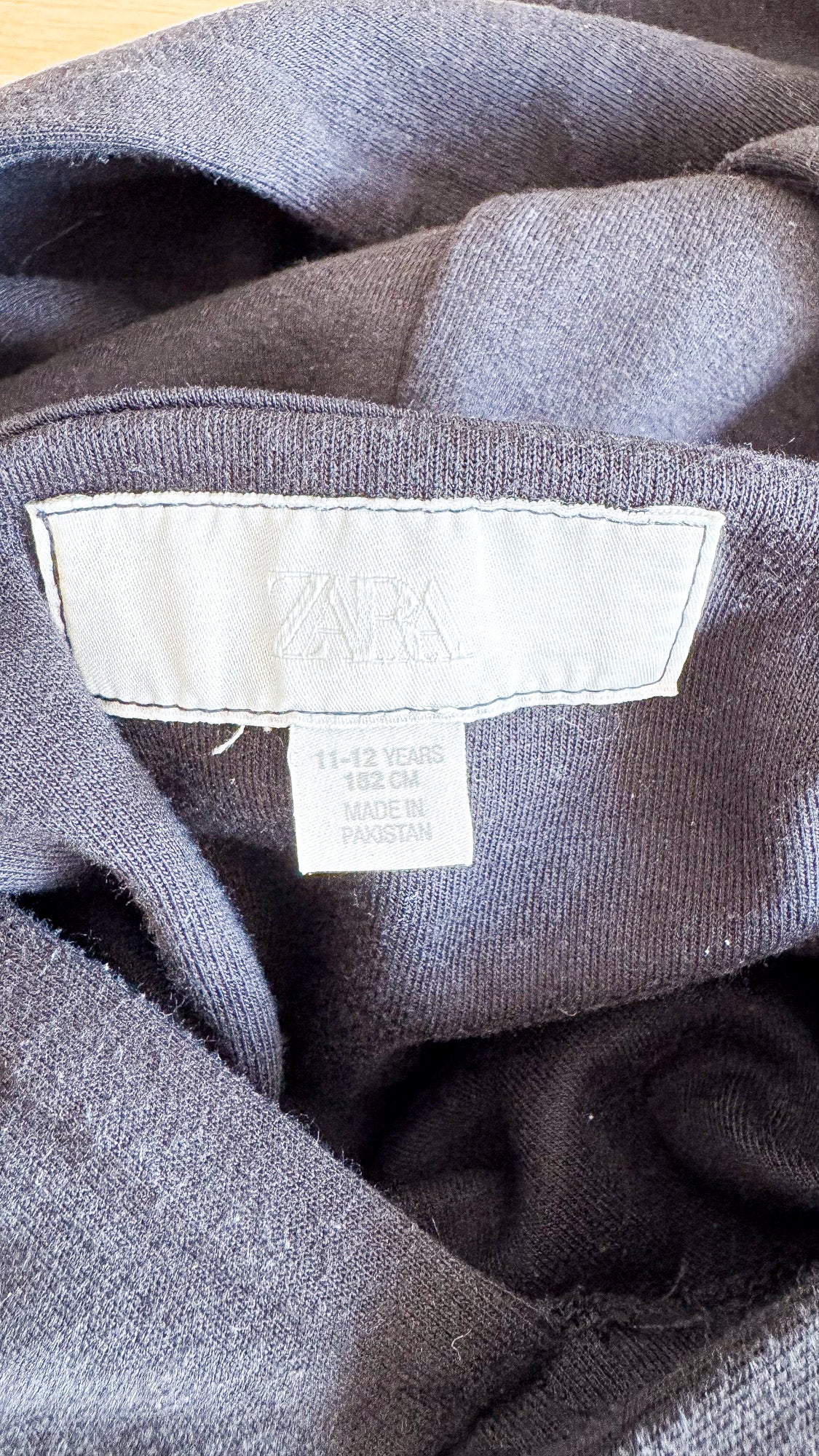 Sweat oversize noir "Fundamental Essential" 11/12 ans - Zara