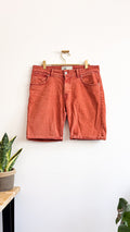 Short jean homme Zara Man taille 40 terracotta corail délavé