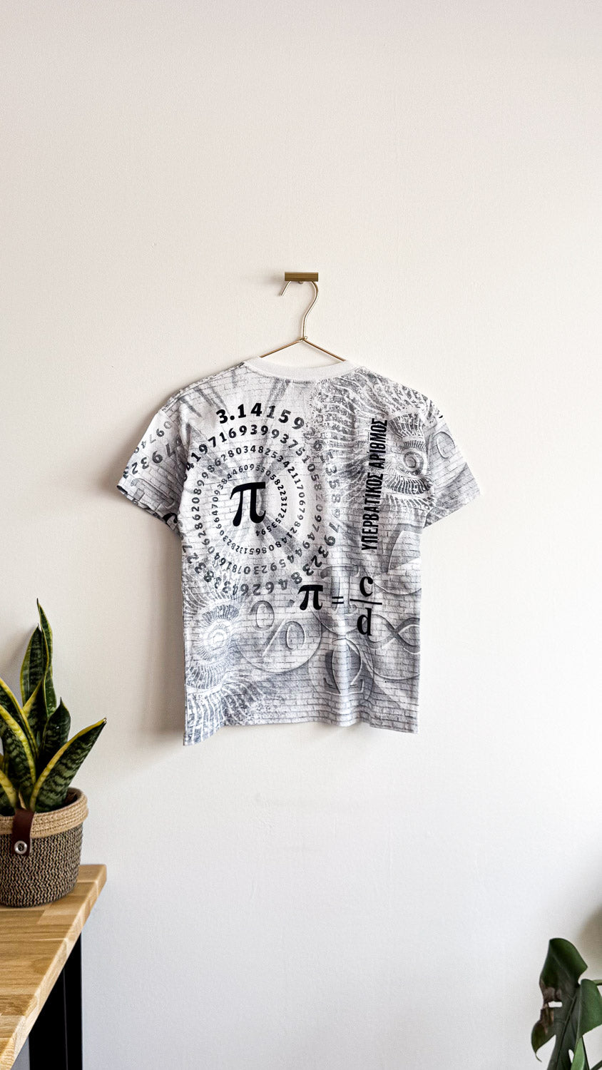T-shirt blanc imprimé Pi mathématiques 10 ans