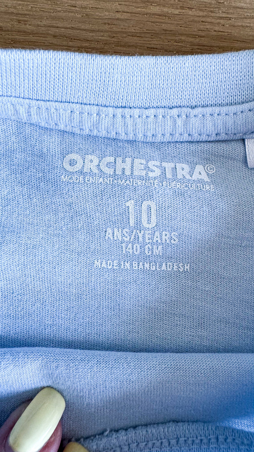 T-shirt bleu ciel poche "Jungle Vibes" 10 ans - Orchestra