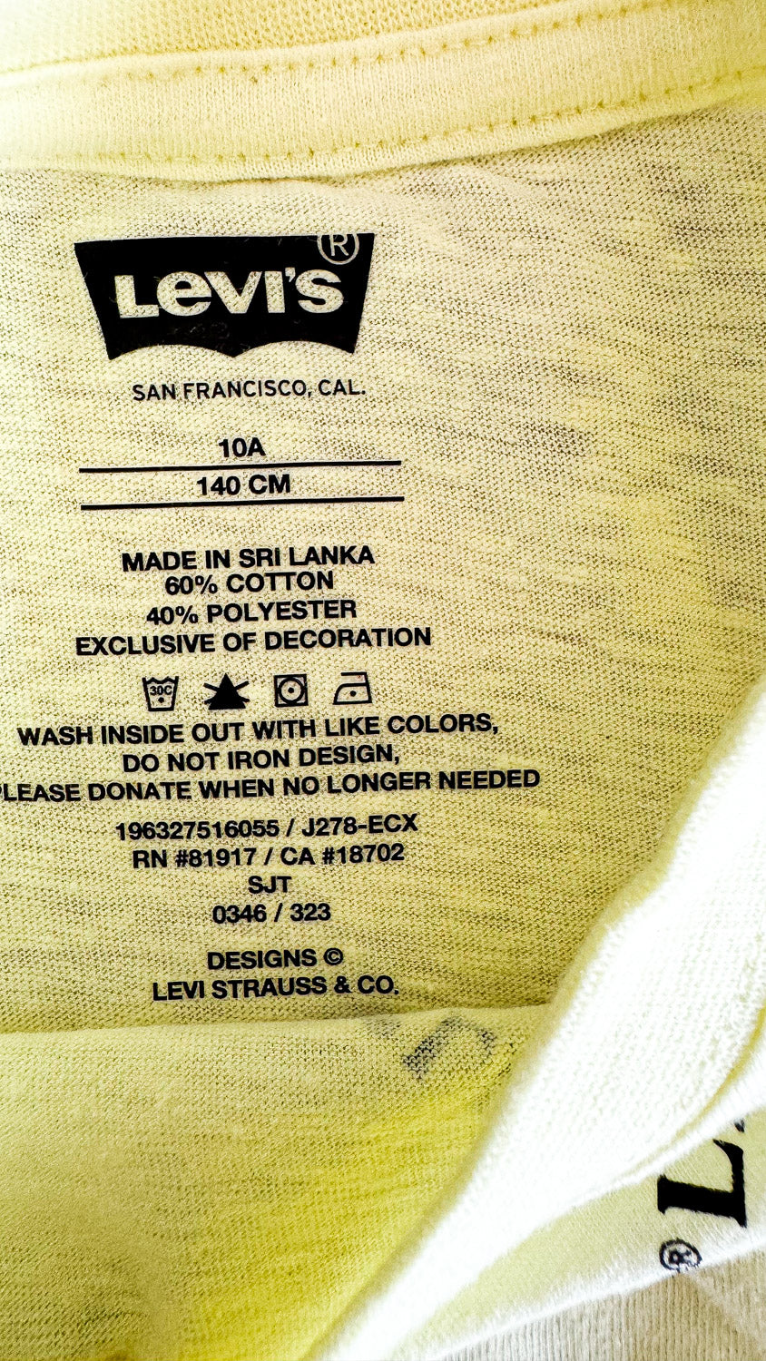 T-shirt jaune logo diagonal "Levi's" 10 ans - Levi's