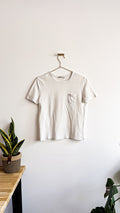 T-shirt Zara Kids blanc basique poche coton 10/11 ans