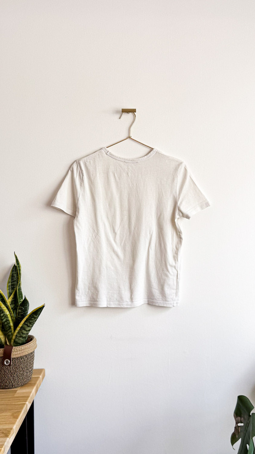 T-shirt Zara Kids blanc basique poche coton 10/11 ans