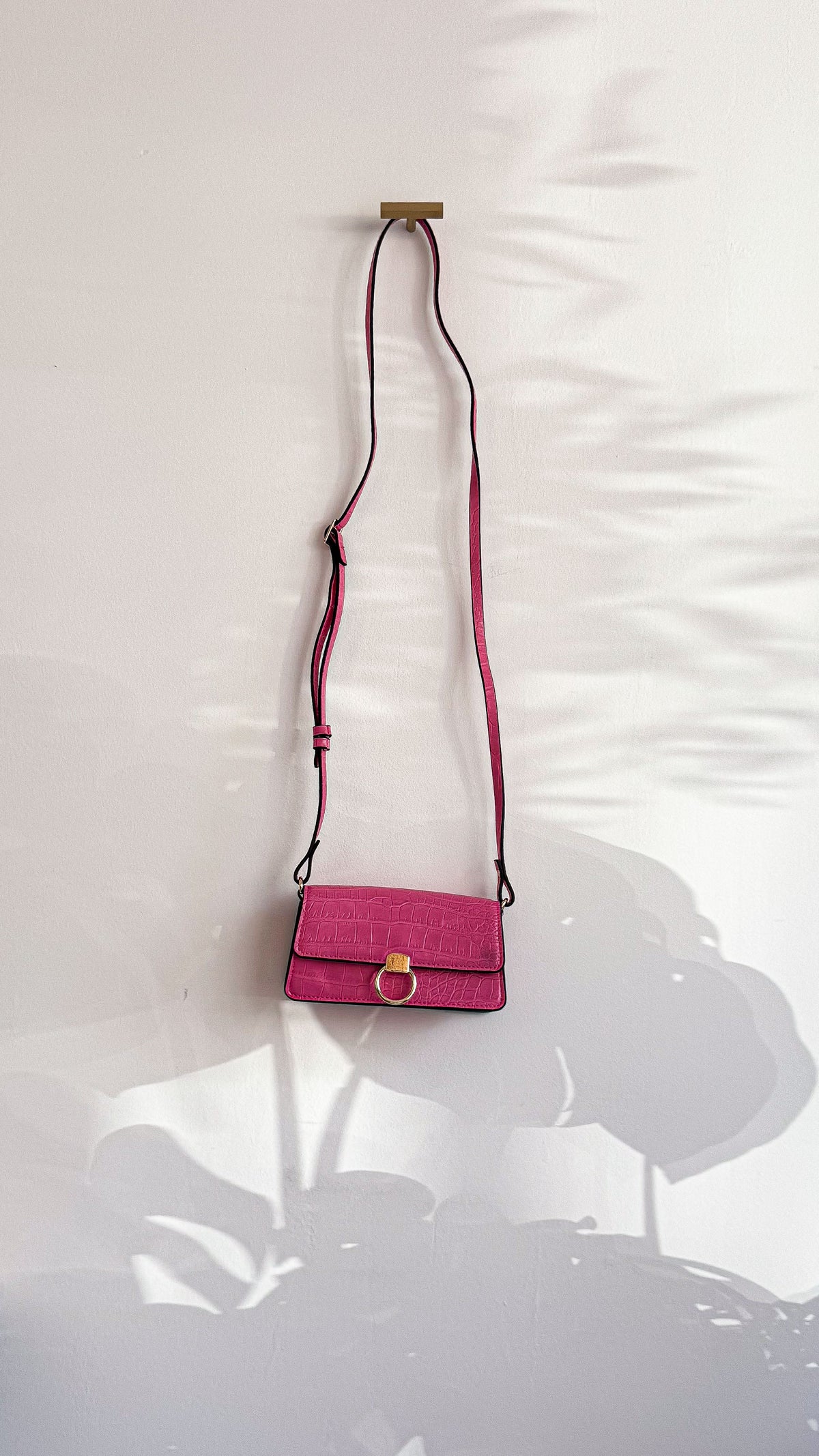 Mini sac rose fuchsia croco 16cm neuf - H&M