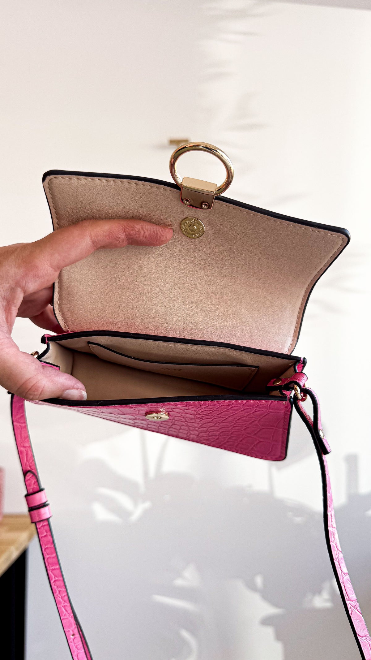 Mini sac rose fuchsia croco 16cm neuf - H&M