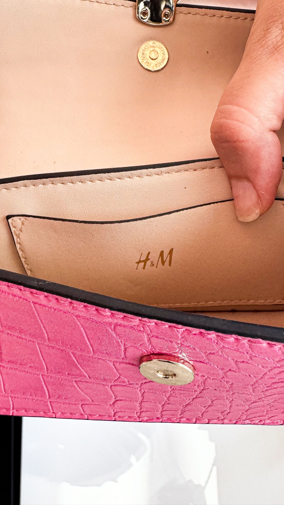 Mini sac rose fuchsia croco 16cm neuf - H&M