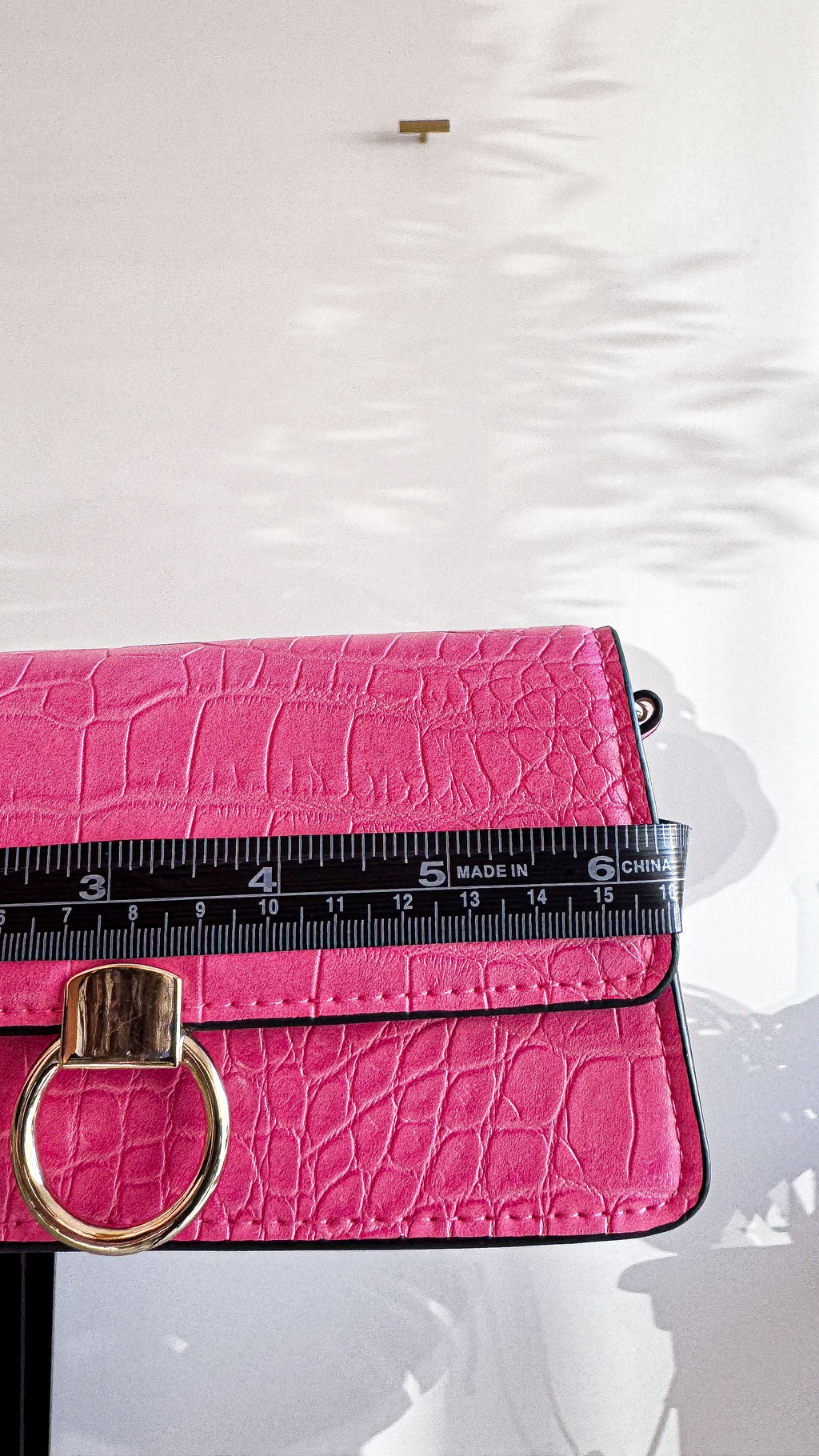 Mini sac rose fuchsia croco 16cm neuf - H&M