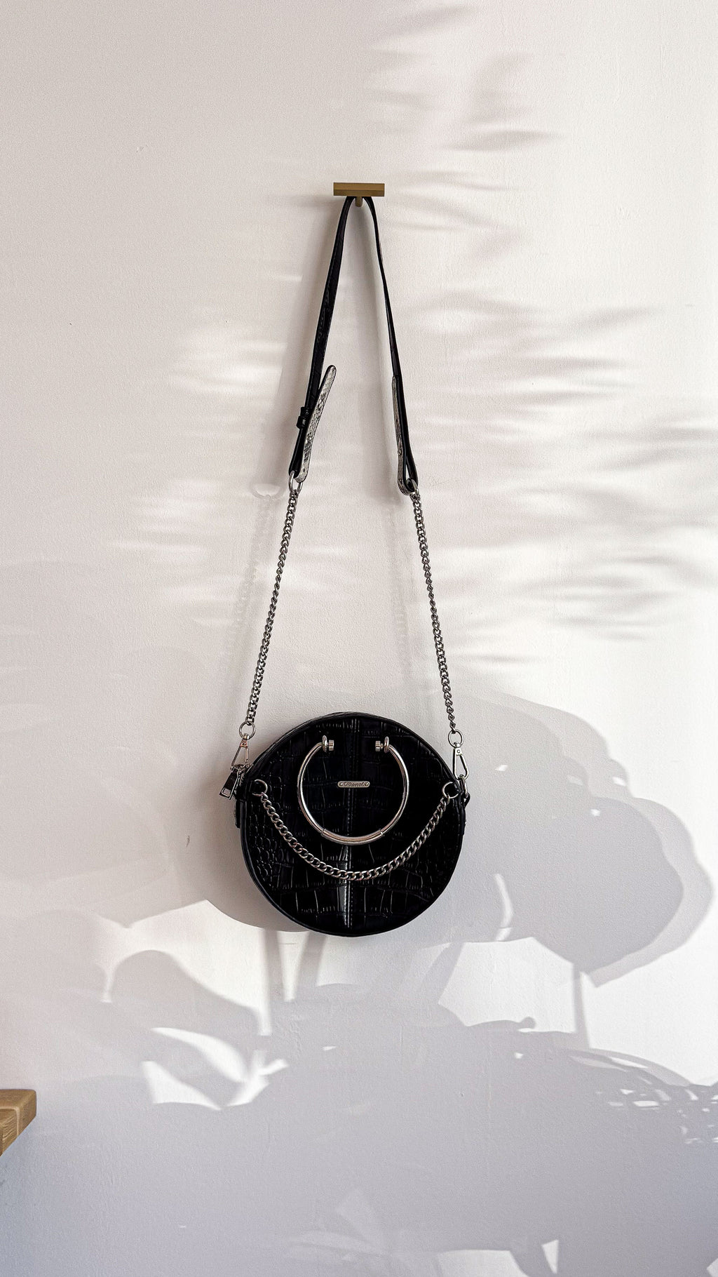 Sac rond croco anneau argenté - Kaporal