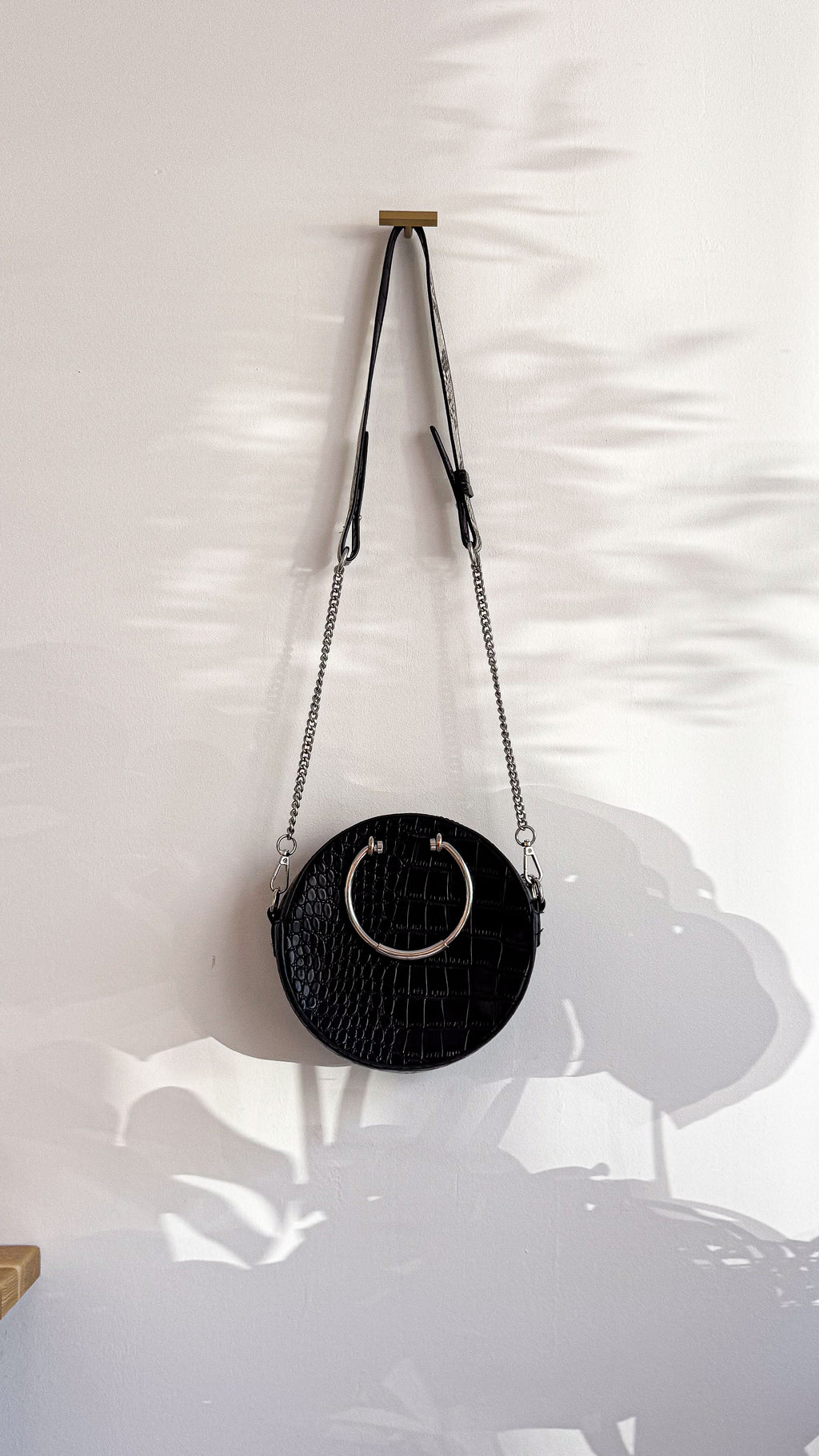 Sac rond croco anneau argenté - Kaporal
