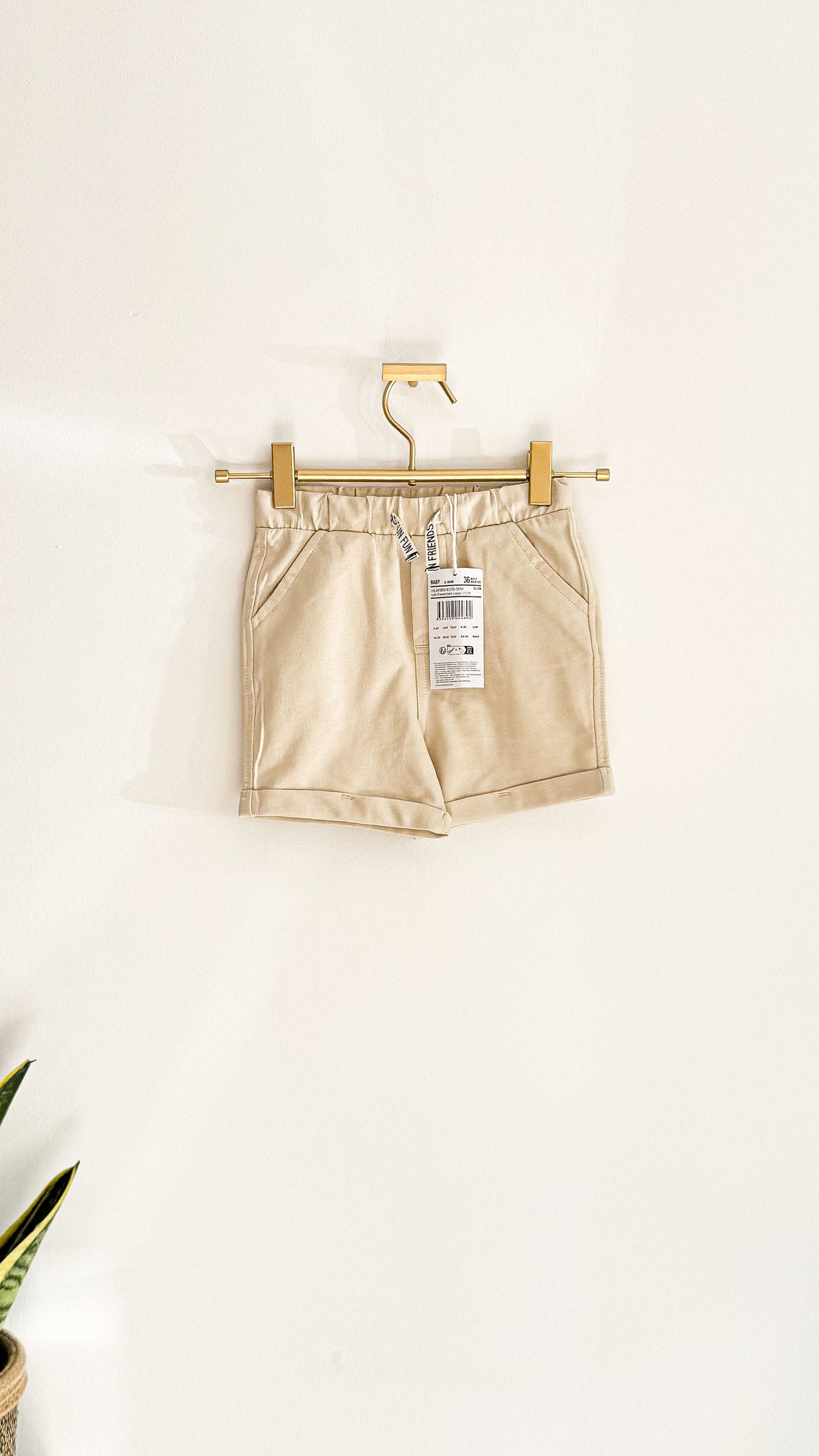 Short beige taille élastique poches 36 mois - Orchestra