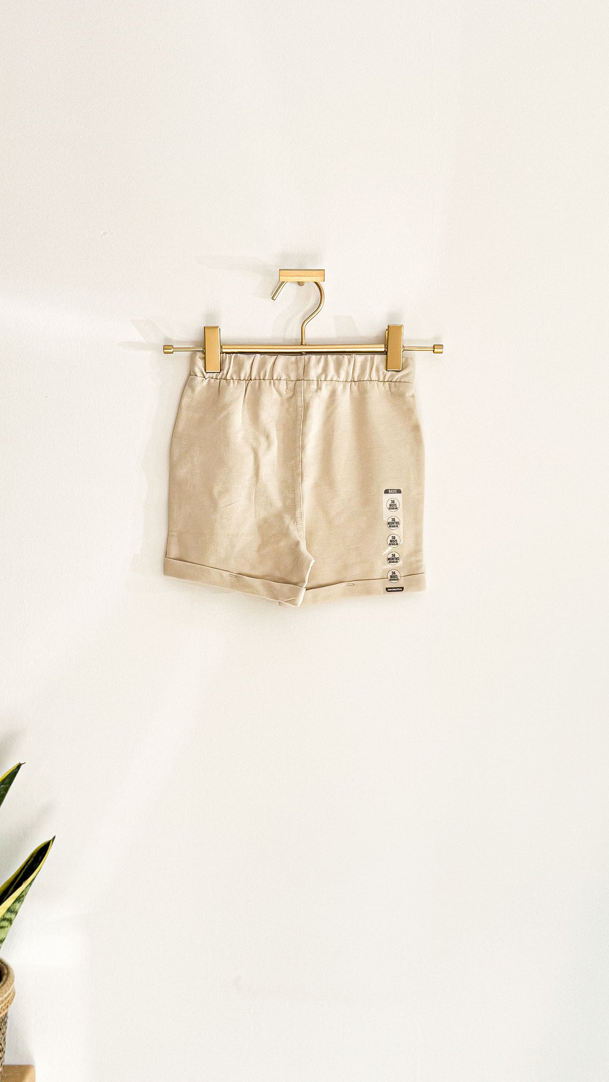 Short beige taille élastique poches 36 mois - Orchestra