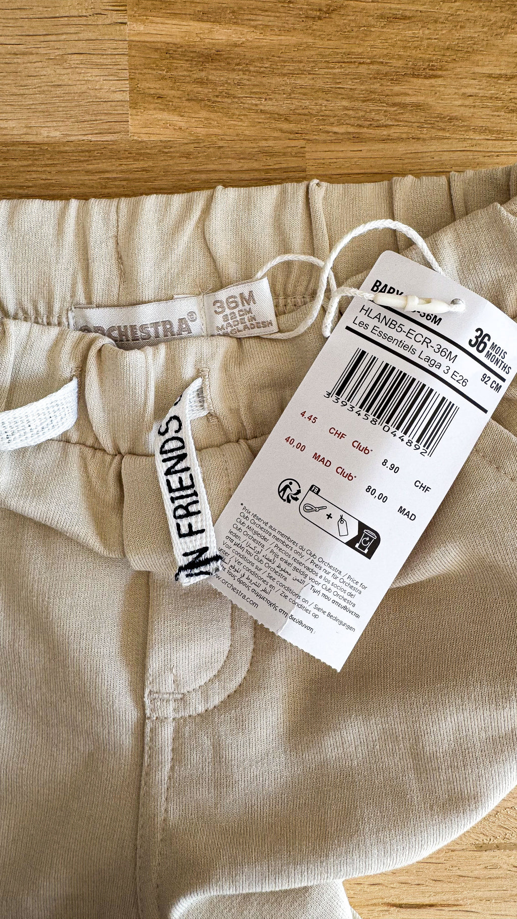 Short beige taille élastique poches 36 mois - Orchestra