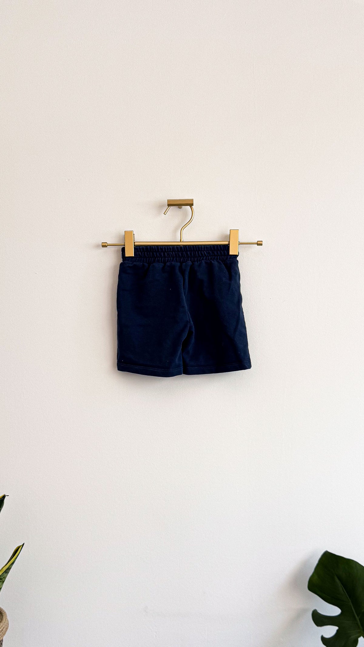 Short molleton bleu marine logo brodé 9 mois - Please