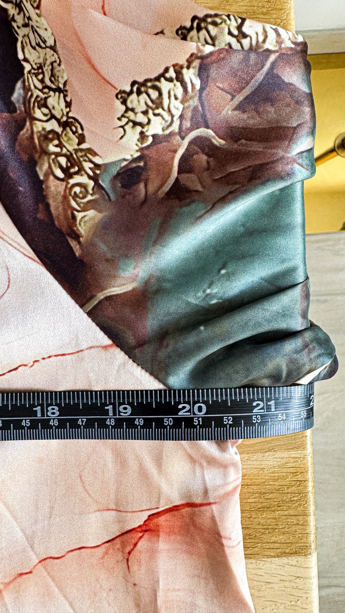 Chemise satinée imprimé marbre multicolore taille M