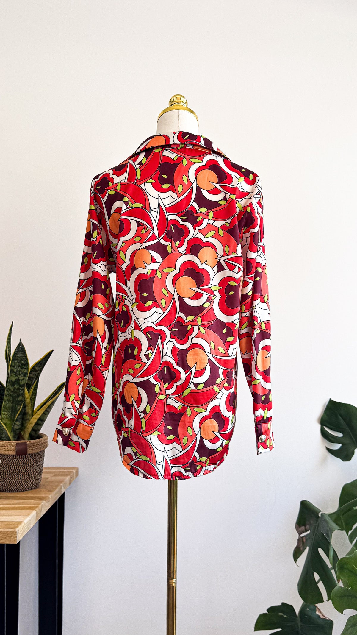 Chemise fluide imprimé rétro multicolore Cloothes taille S