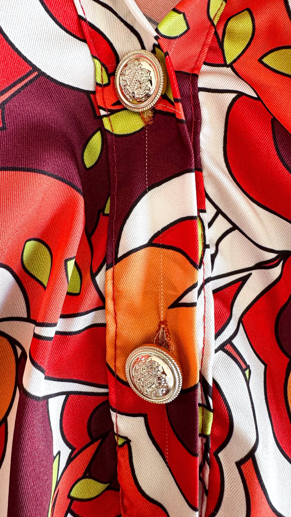Chemise fluide imprimé rétro multicolore Cloothes taille S