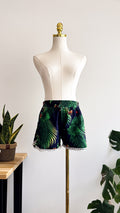 Short fluide imprimé tropical dentelle S