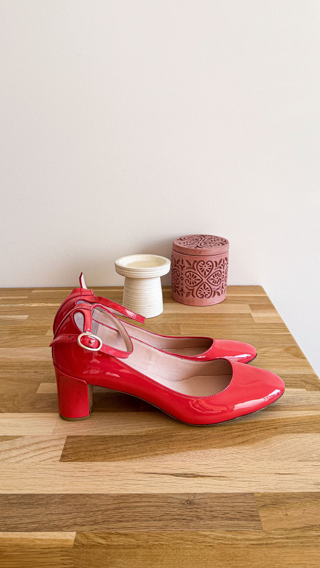 Escarpins rose corail Mary Jane 40 - Repetto