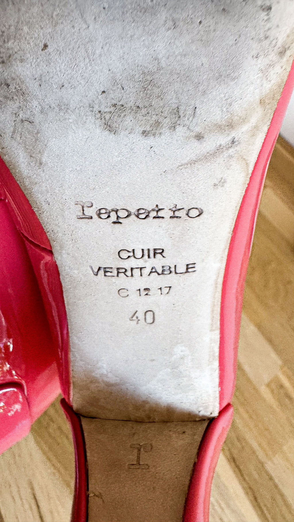 Escarpins rose corail Mary Jane 40 - Repetto