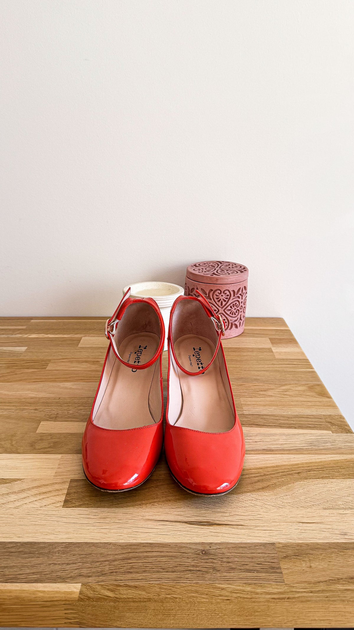Escarpins orange vif Mary Jane 40 - Repetto