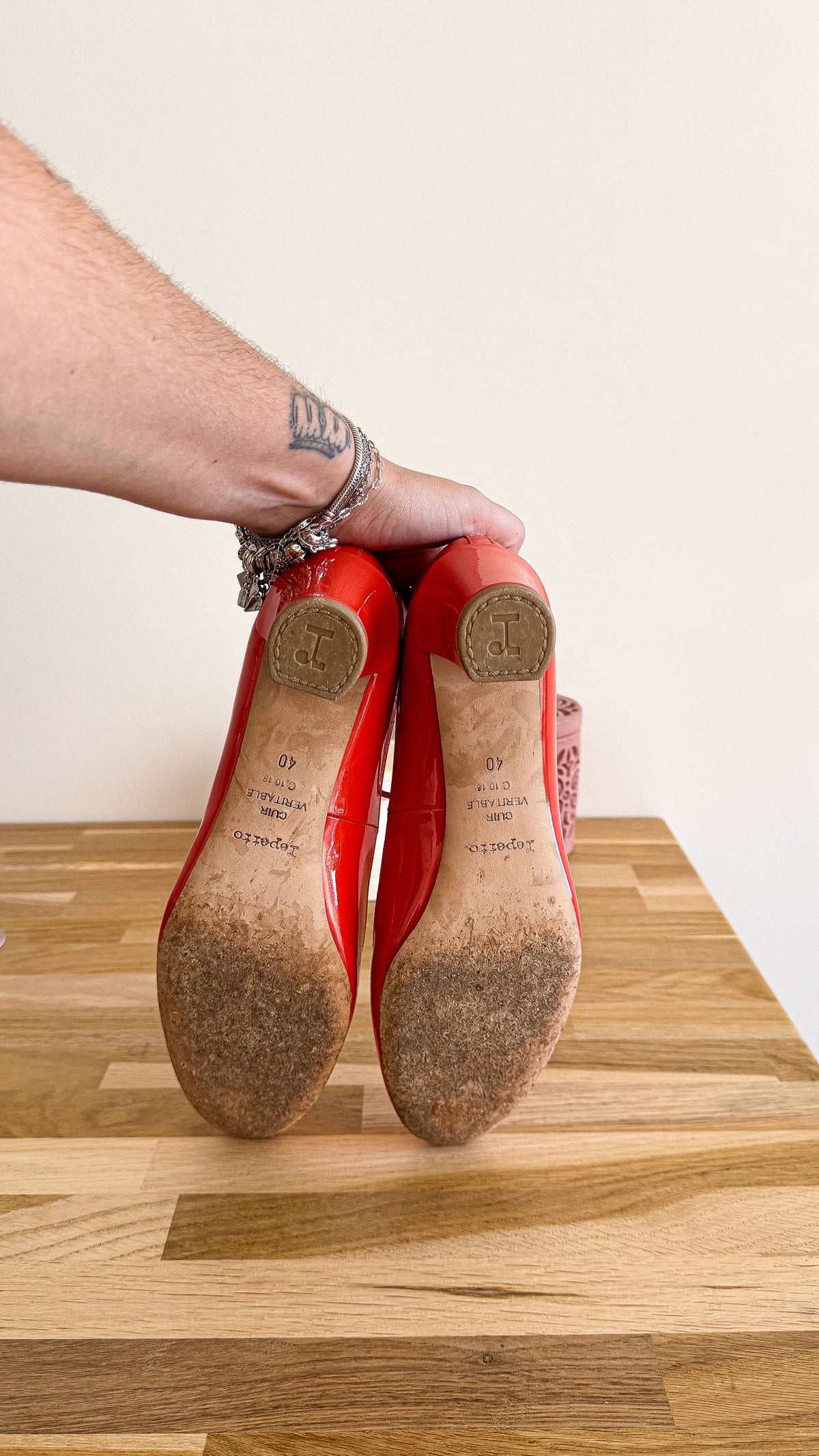 Escarpins orange vif Mary Jane 40 - Repetto
