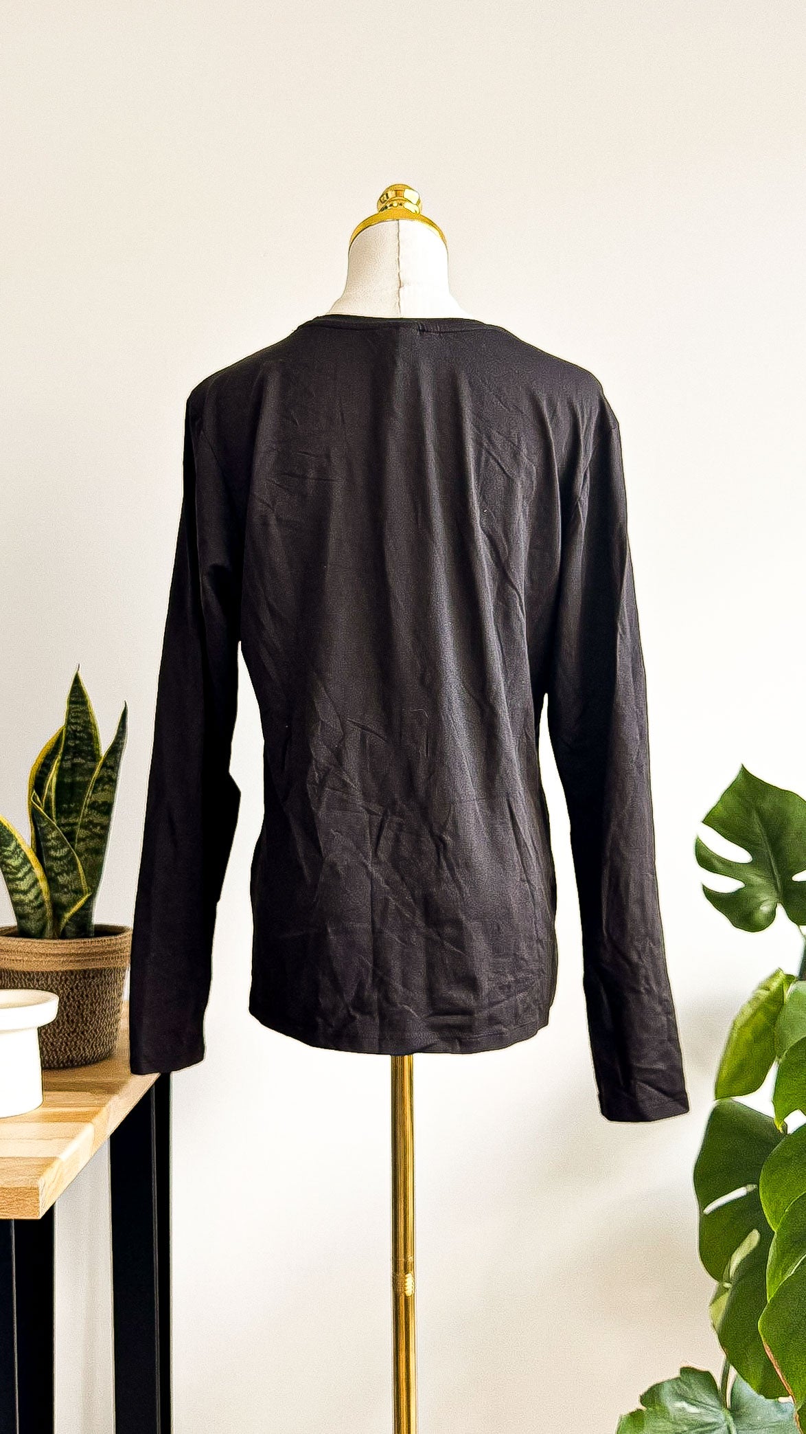 Haut H&M marron chocolat basique chic manches longues neuf taille XL