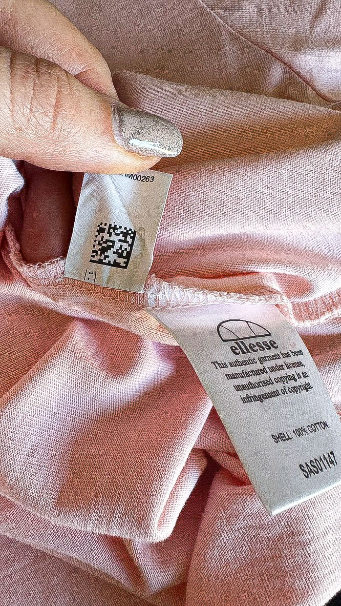 T-shirt Ellesse rose logo oversize coton taille M