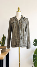 Veste La Redoute broderies kaki dos style militaire taille 36
