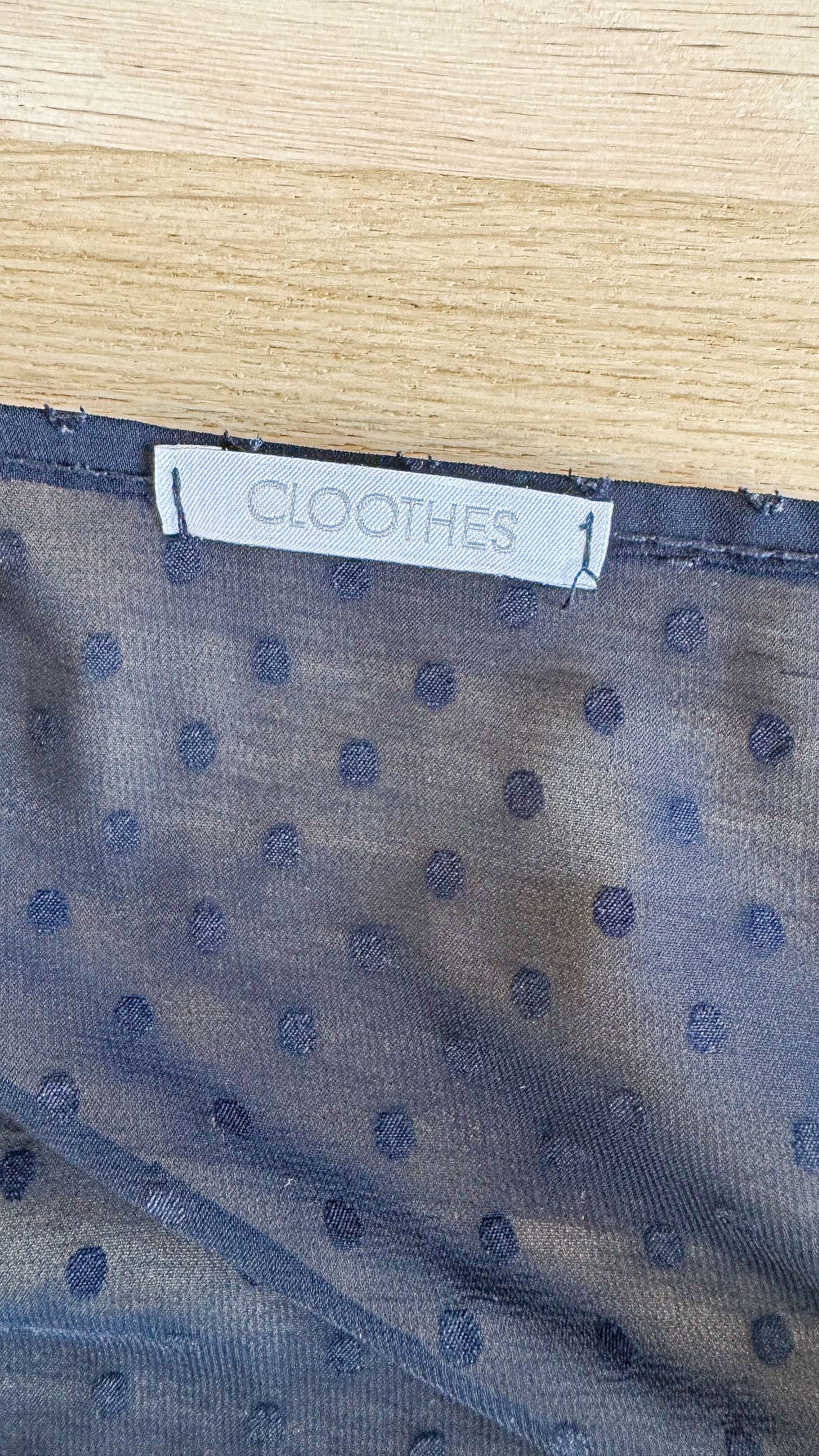Blouse Cloothes noire plumetis plissée fluide manches longues chic taille M