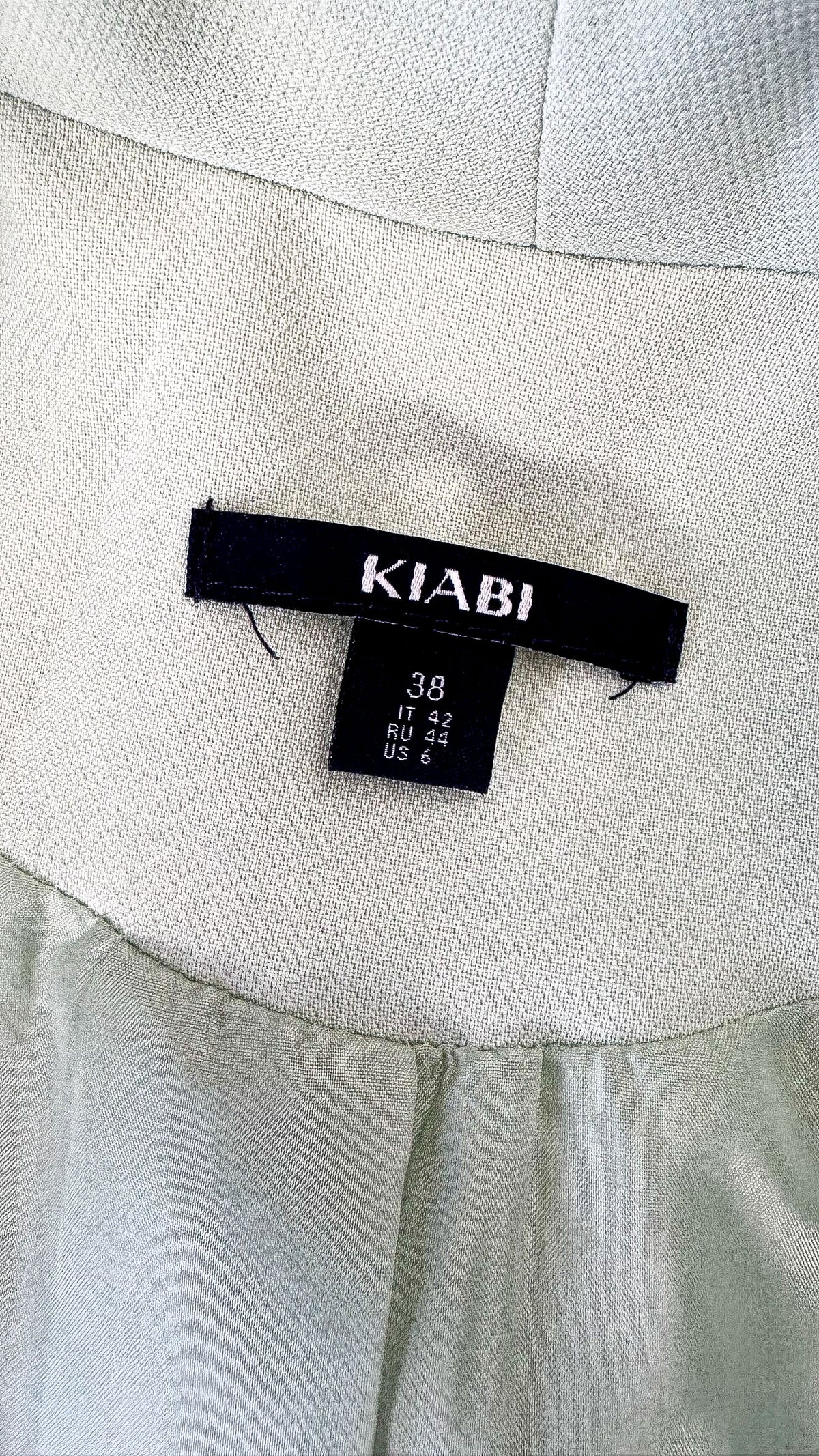 Blazer Kiabi vert d’eau chic manches retroussées taille 38
