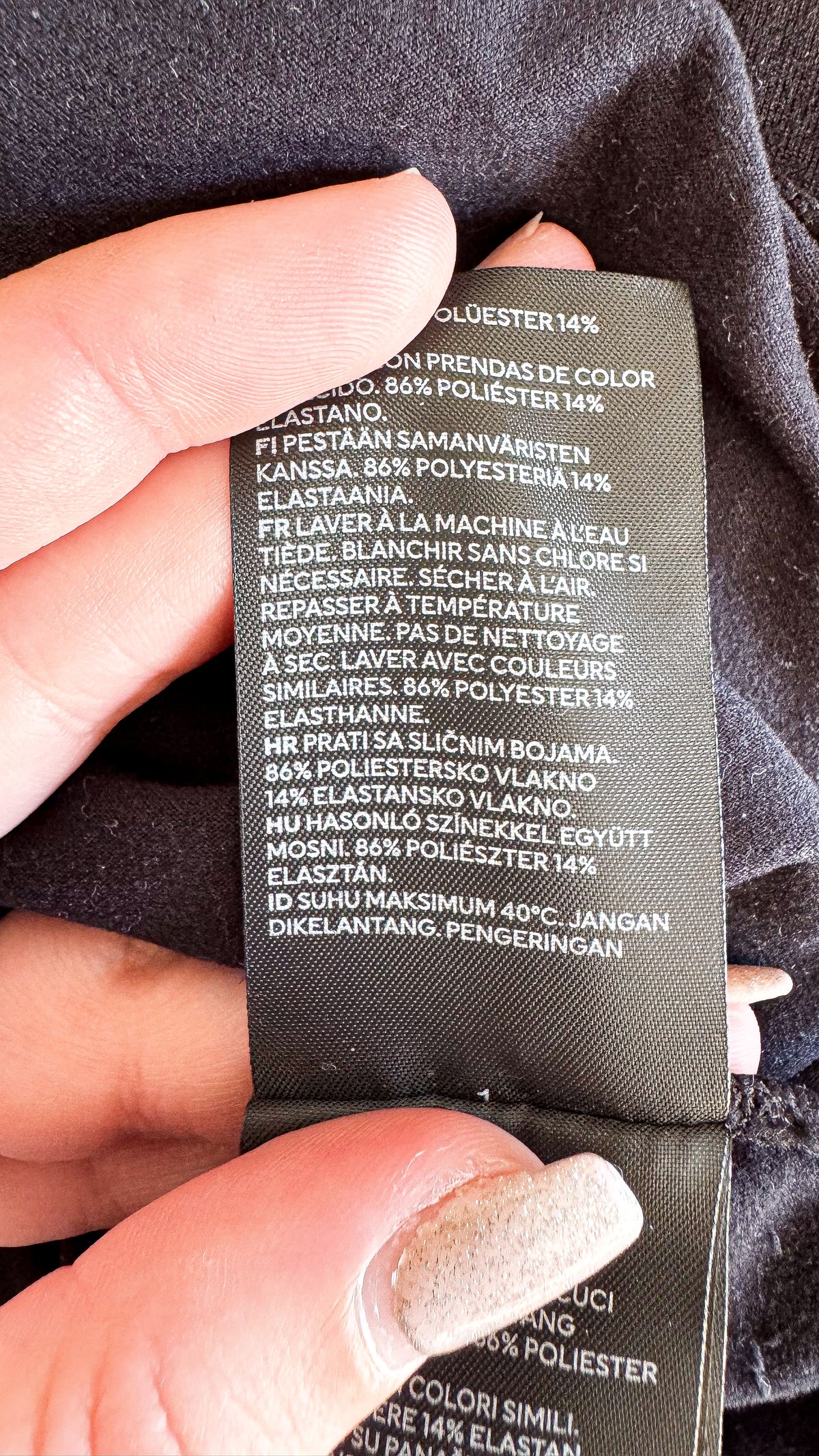 Body H&M noir encolure carrée manches courtes basique chic taille S/M