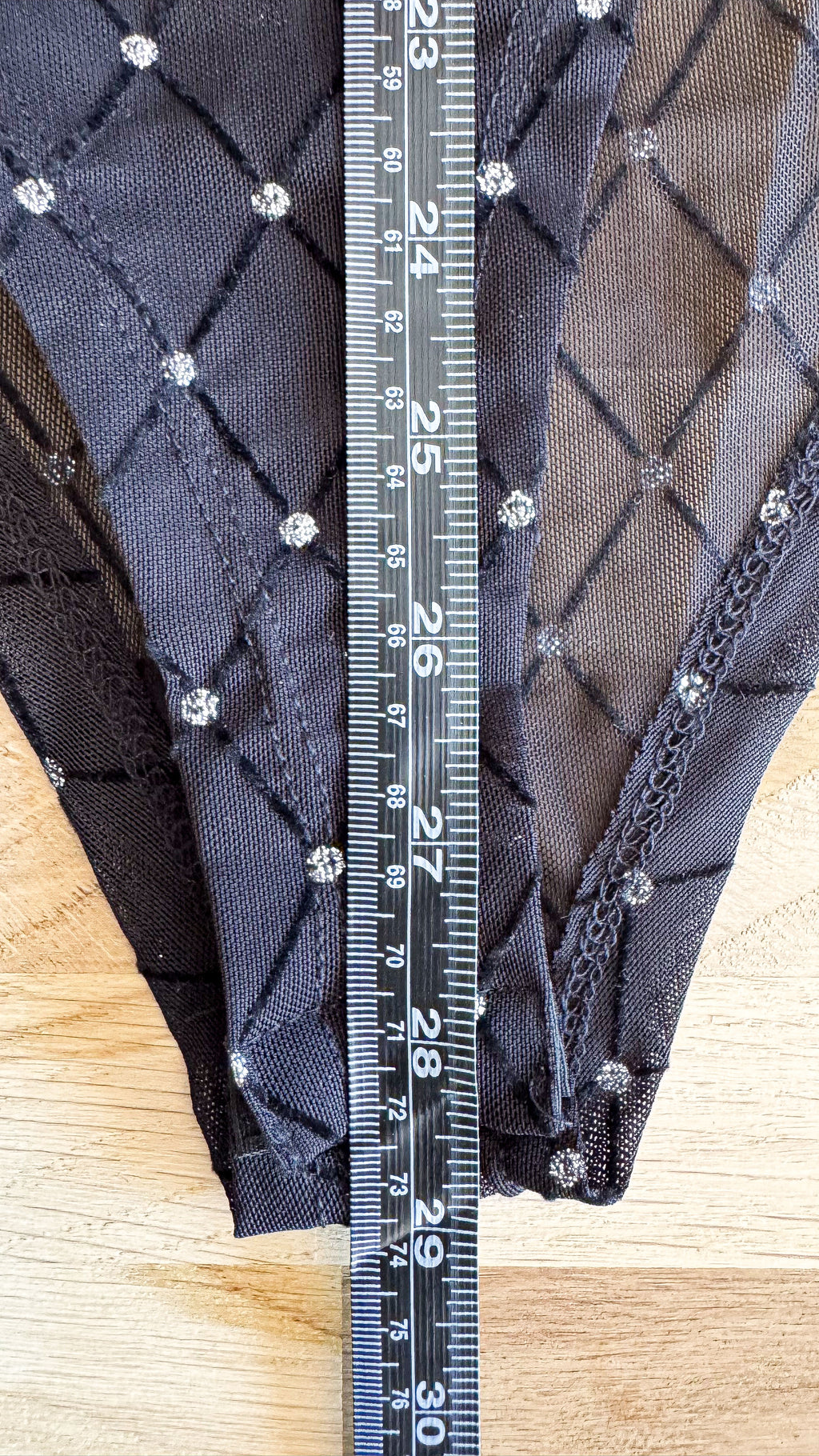 Sheer black rhinestone long-sleeved high-neck party bodysuit size M