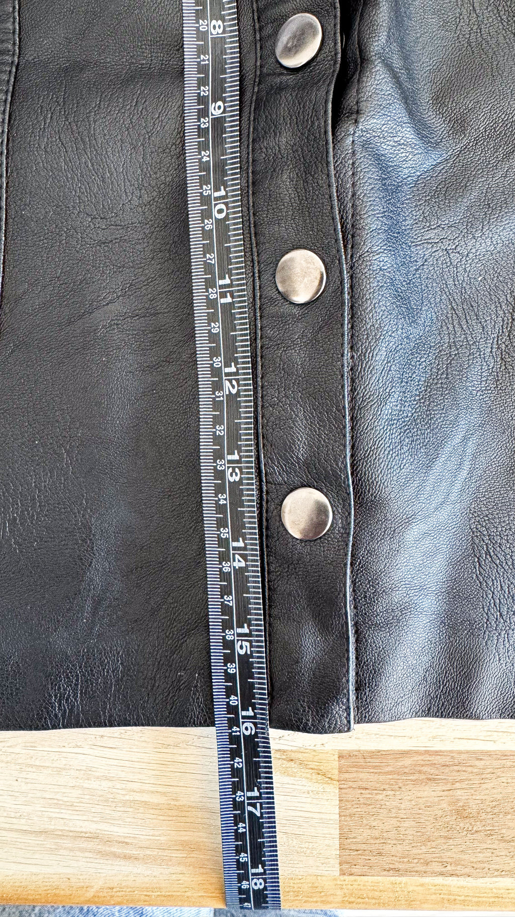 Jupe simili cuir boutons pression M - Jennyfer