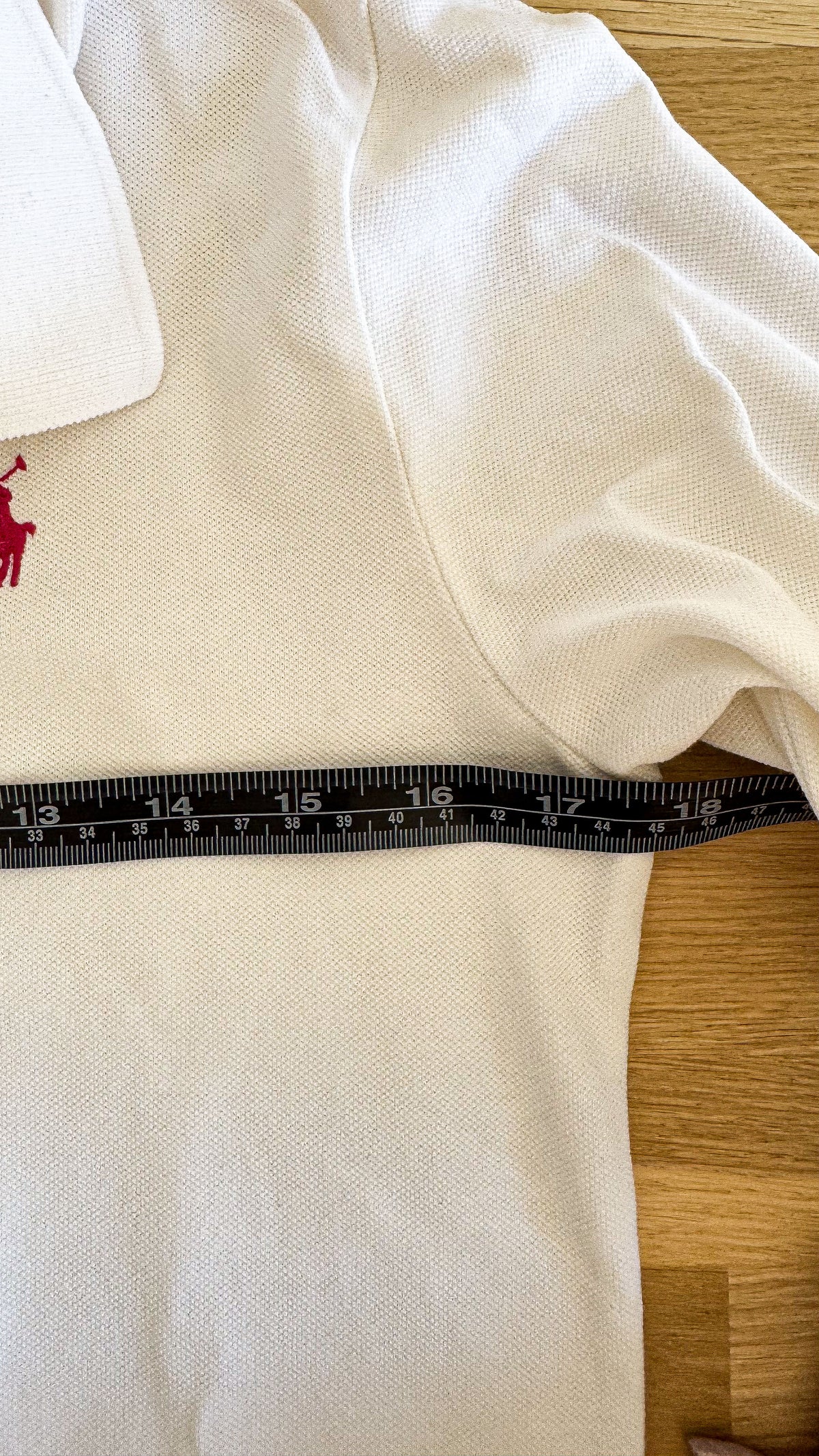 Polo blanc Ralph Lauren manches longues logo brodé taille XL classique
