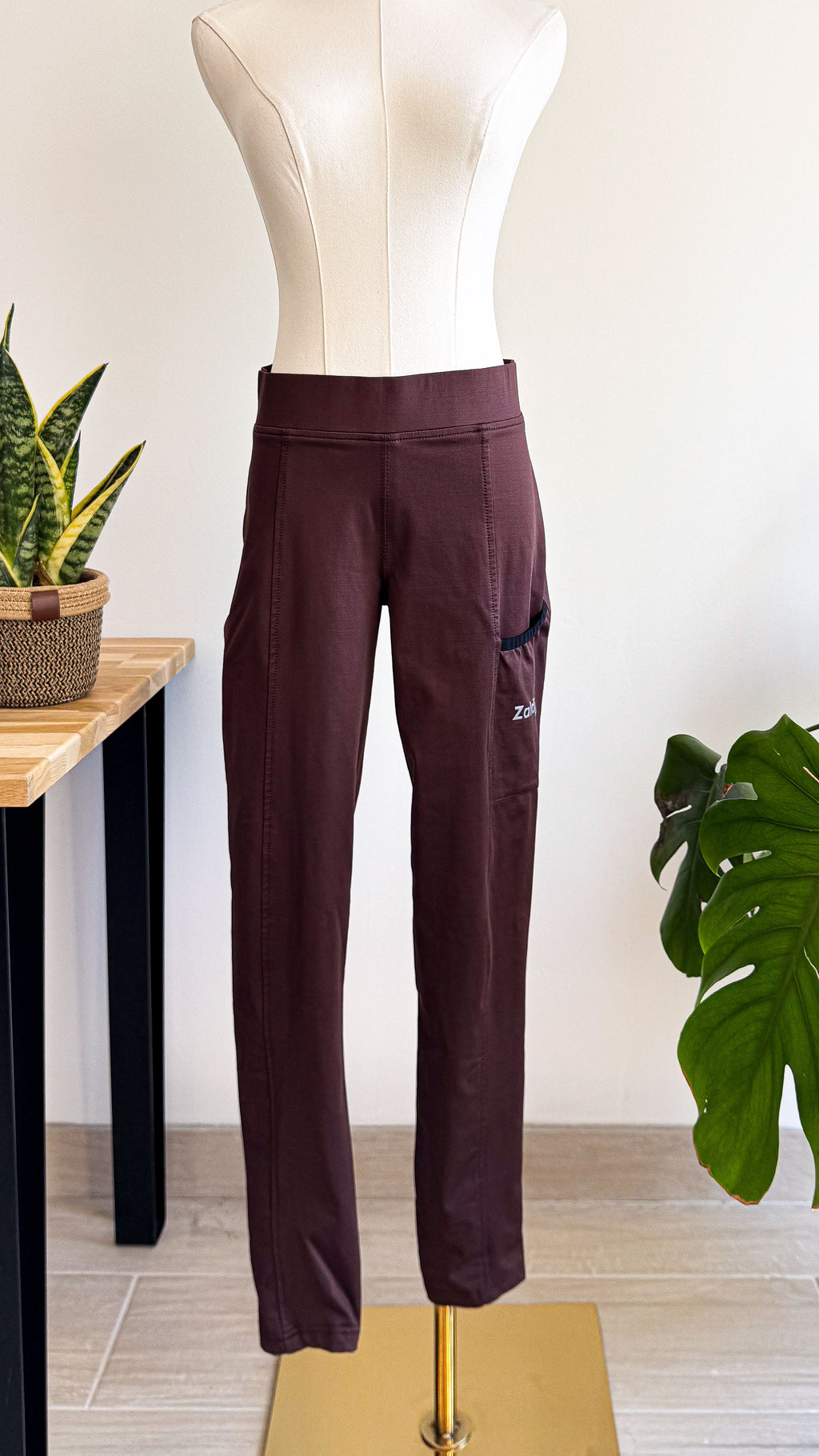 Pantalon équitation Zaldi bordeaux legging élastique cavalier taille 38