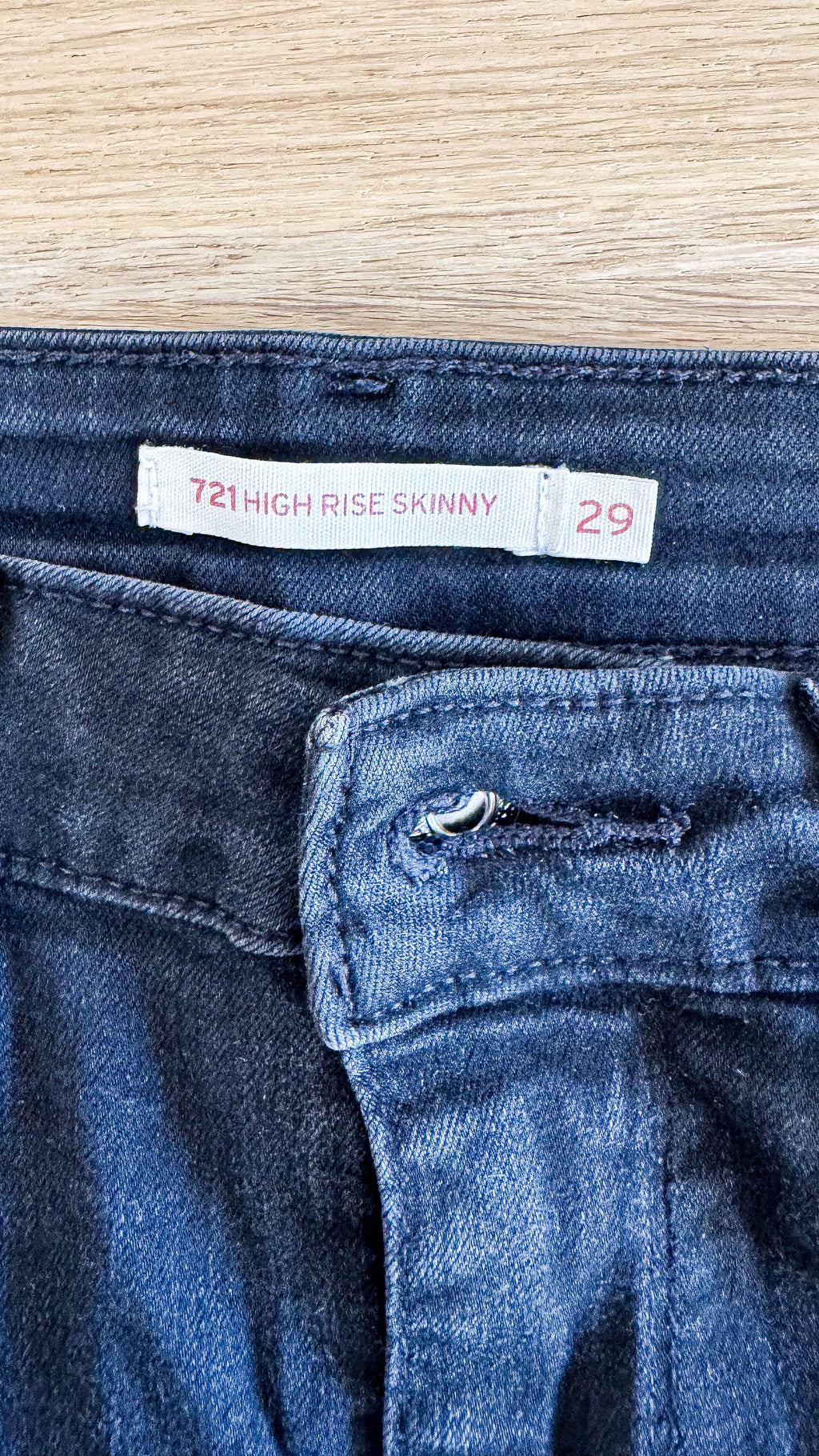 Jean Levi’s 721 high rise skinny noir taille W29 L32 taille haute slim
