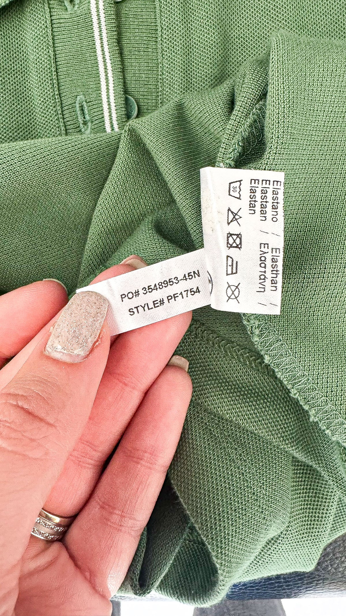 Polo Lacoste vert femme coton stretch col classique taille 38