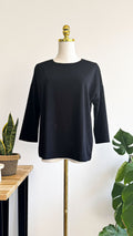 Blouse Only noir basique fluide manches 3/4 taille M