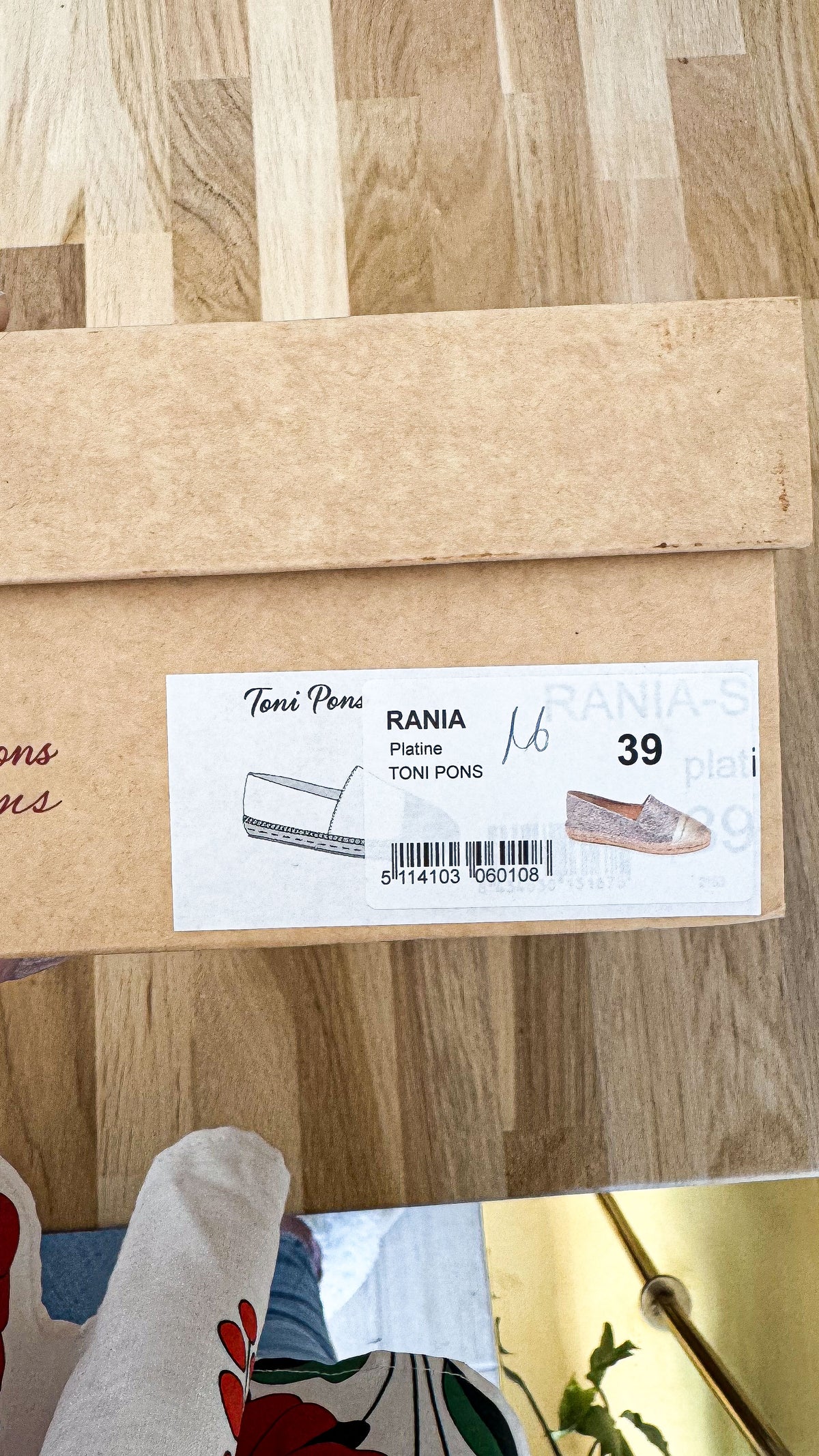 Espadrilles platine bout doré 39 - Toni Pons